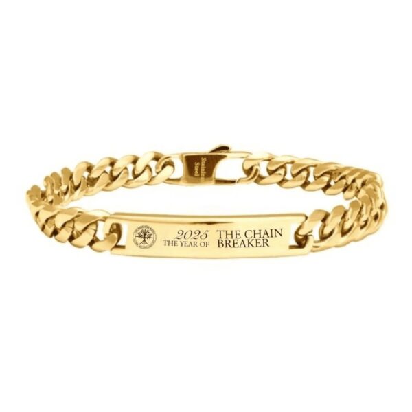 2025 The Year Of The Chain Breaker - Gold Bracelet